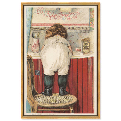 Art Remedy Vintage Posters Canvas, Frame, Little Mischief