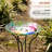 18"W Glass Hummingbird Birdbath with Stand