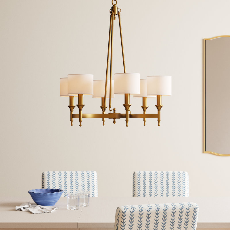 Allston 30" W 6-Light Steel Shaded Chandelier