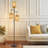 Bohemian Tree Floor Lamp with 3 Rattan Shades, RGB Dimmable Bulb & Foot Switch