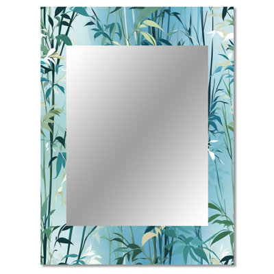 Andreias Natures Botanical Ferns Jungle Harmony - botanical  Decorative Wall Mirror, Botanical Mirror, Printed Metal Art