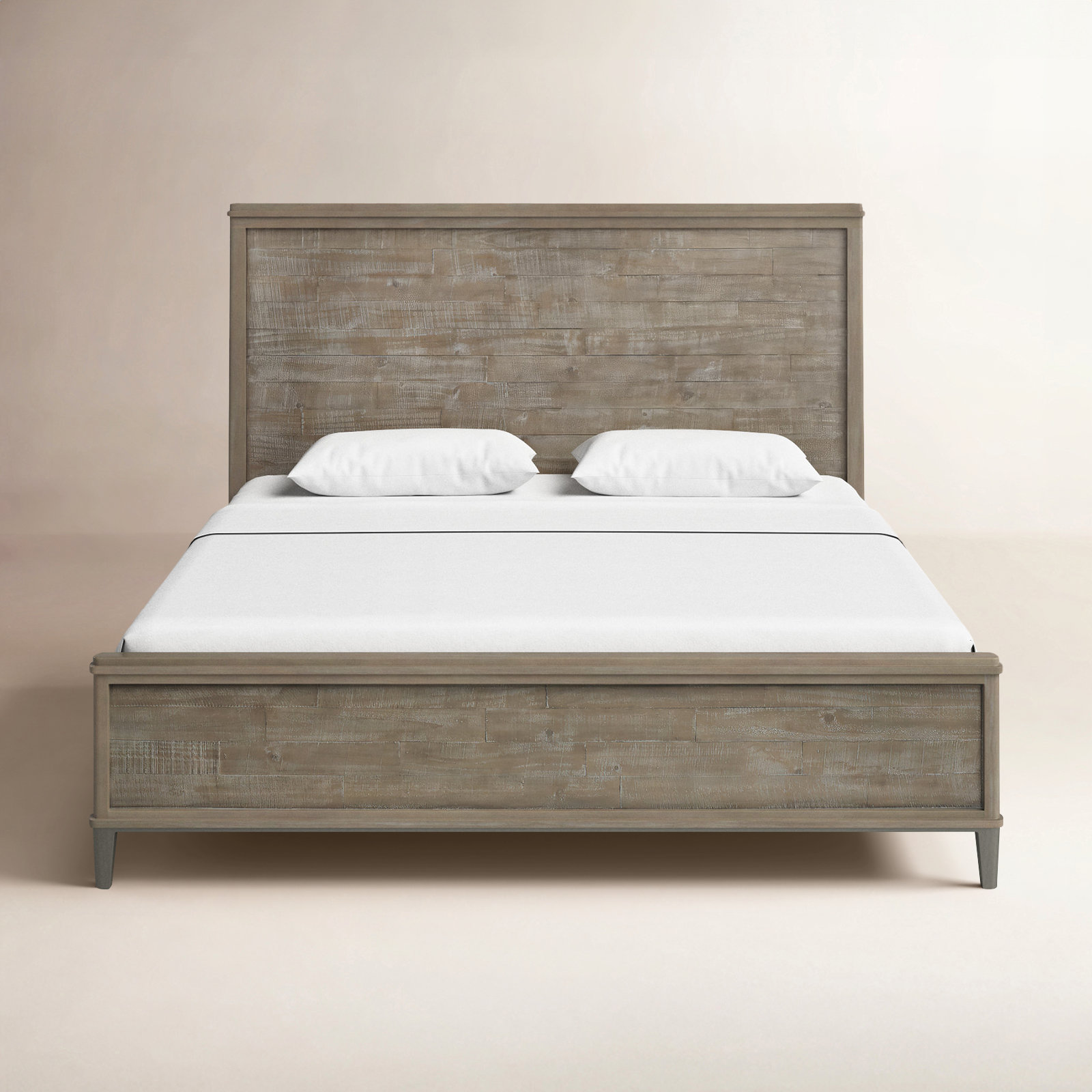 Mauve Solid Wood Bed, King