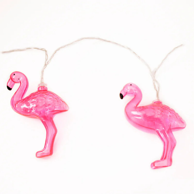 2-Pack 10 LED Flamingo String Lights – Warm White