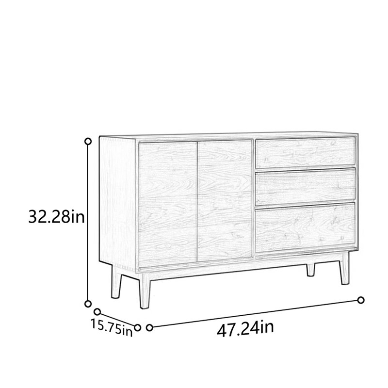 Black walnut solid wood quality simple locker