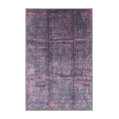 Tapis rose / gris Huseman