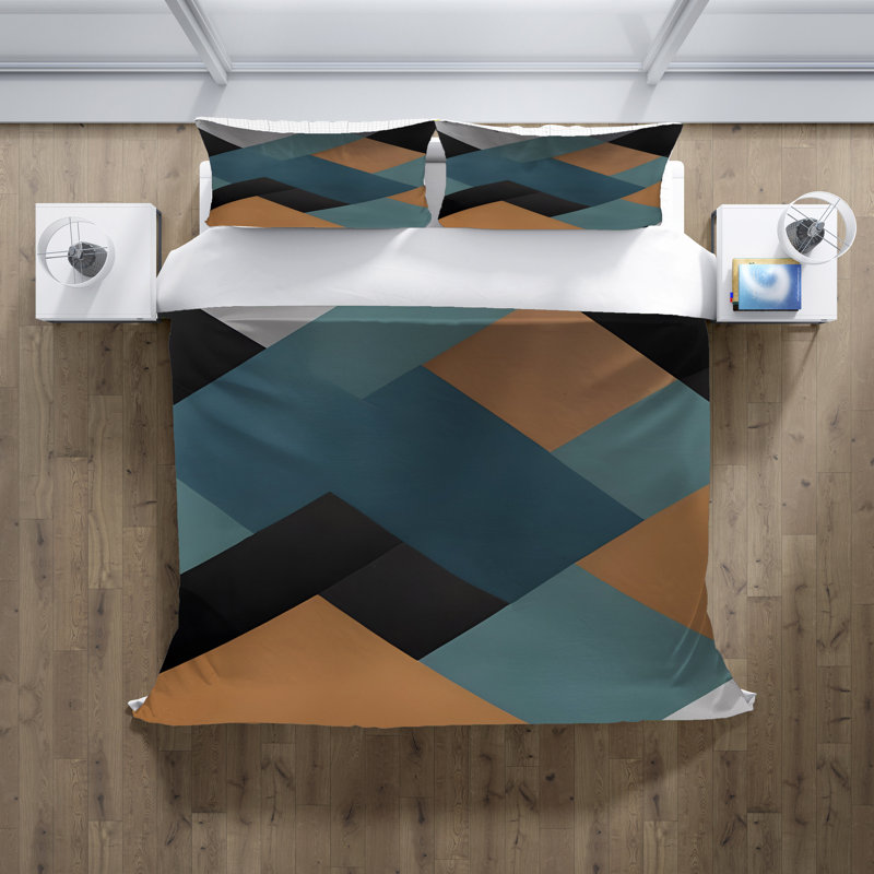 Abstract Duvet Cover, King Duvet Cover + 2 King Shams
