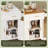 Rolling Kitchen Island with Drop Leaf Countertop, Sliding Door Storage & Lockable Wheels-583850877