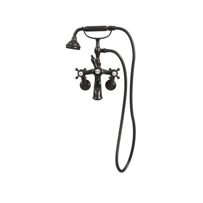 2 Handle Bathroom Clawfoot Tub Faucet with Diverter
