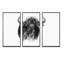 Portrait monochrome de Buffalo IV - 3 pièces, cadre flottant, impression sur toile-1654768207-1654768204