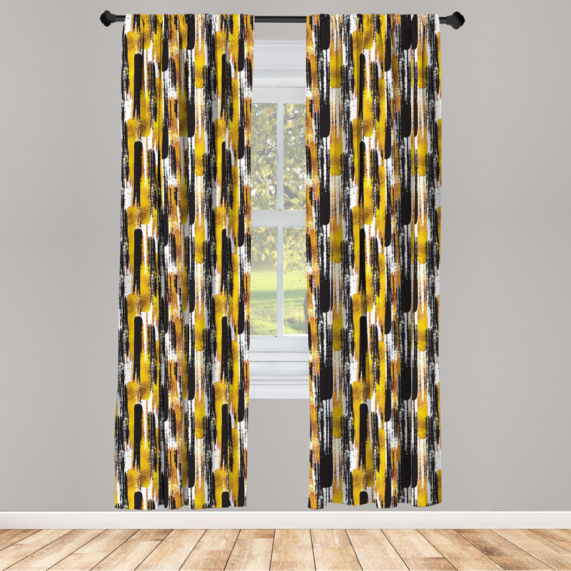Art Semi-Sheer Rod Pocket Curtain Panels, 28" x 84"