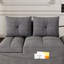 Canapé-lit 72,4 po polyvalent pliable en 3 longueurs, dossier réglable, port USB et support pour téléphone pivotant-1354510663