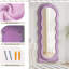 Miroir ondulé irrégulier 63 po x 24 po, grands miroirs muraux-750800821
