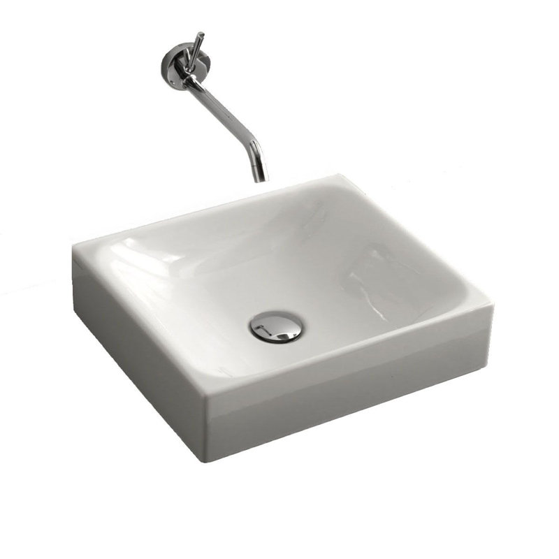 Lavabo de salle de bain vasque rectangulaire en céramique Cento Minimal