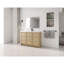 Meuble-lavabo autoportant de 48 po avec lavabo en résine et 3 portes d'armoire à fermeture en douceur, contreplaqué (KD-PACKING)-816124115
