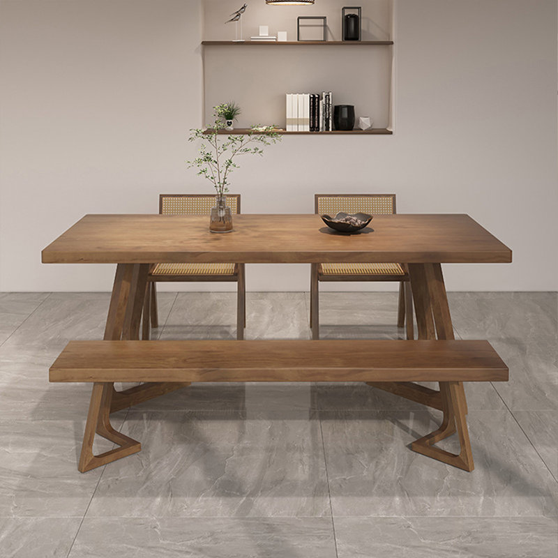 Table de salle à manger Burlywood, 29.53"H x 70.87"L x 31.5"W