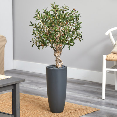 Arbre d’olive artificiel 24,25" dans un pot de fleurs
