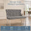 Banc de causeuse Elegant - revêtement en velours doux, dossier à oreilles capitonné-1794650030-1794650028