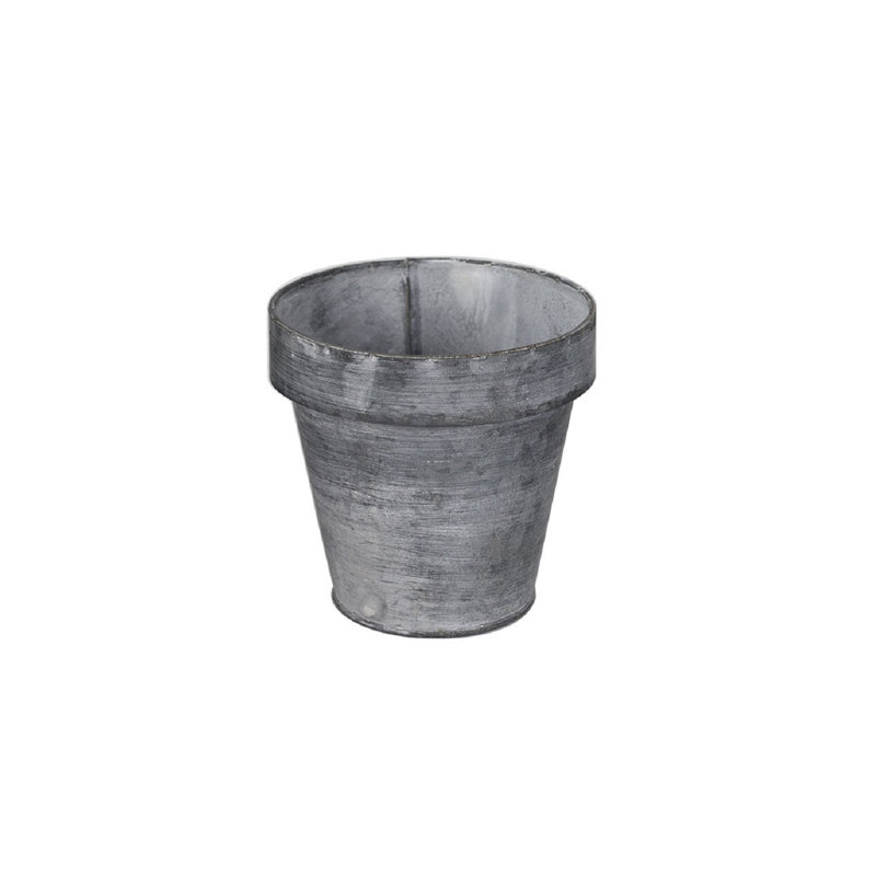 Pot de fleurs en zinc Sanjuana, H 5,5 po x l 5,5 po x P 5,5 po