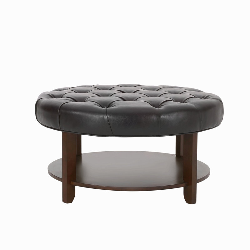 ROUND OTTOMAN, Black