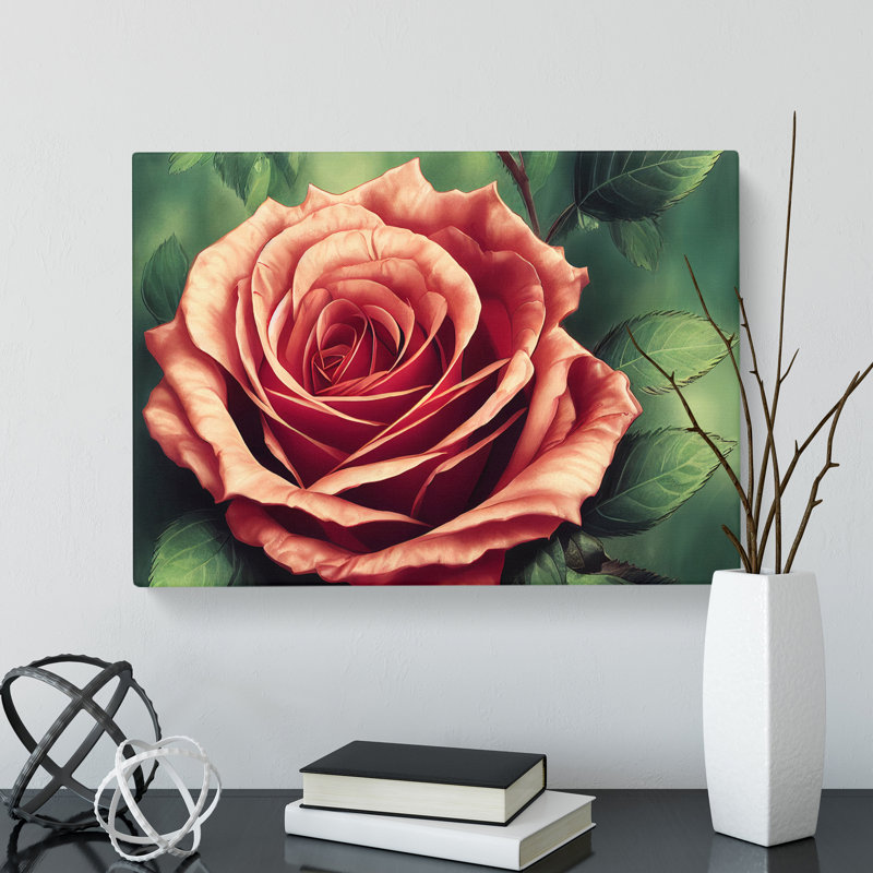 Soothing Rose Flower - Wrapped Canvas, 50cm H x 76cm W x 3cm D