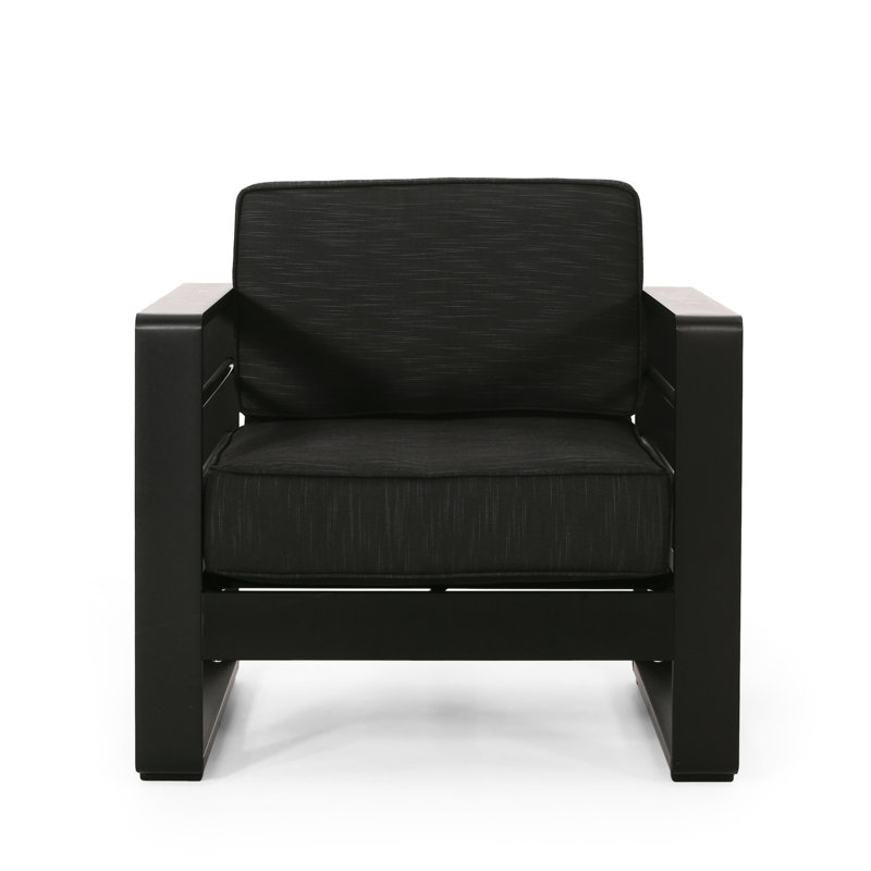 Bay Mp1 Aluminium Outdoor Chair In Dark Gray, Club With , 31.61 In. Depth, 27.81 Width, 24.57 Height Gray Sitting Chair, Type,
