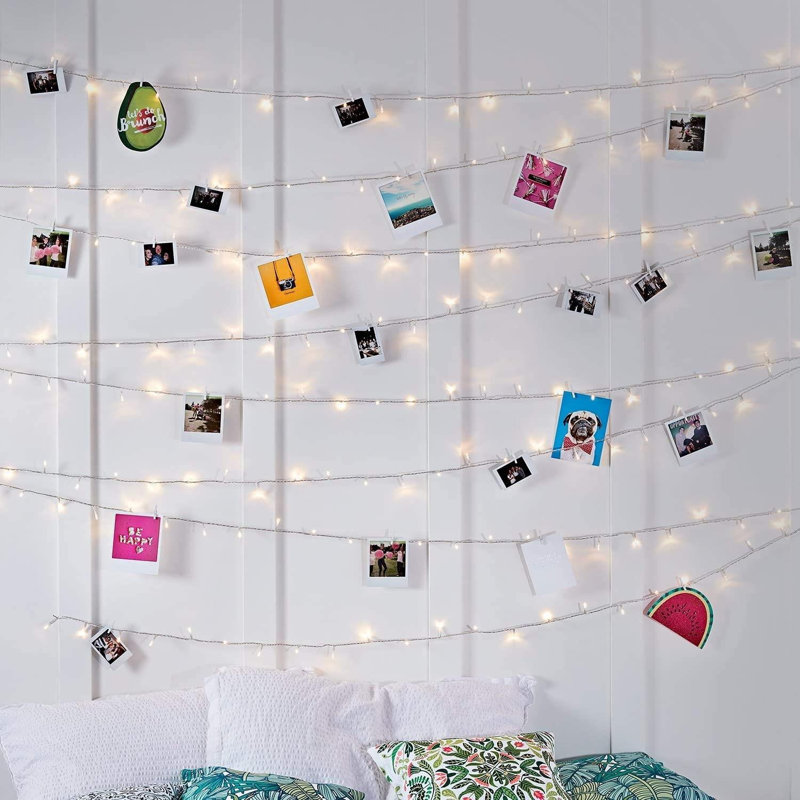 LED Indoor / Outdoor String Lights, 2cm H x 2cm L x 4cm D, White