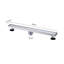 Drain de douche linéaire de 28 pouces avec couvre-tuile amovible, drain de plancher en acier inoxydable nickel brossé 304 avec crépine