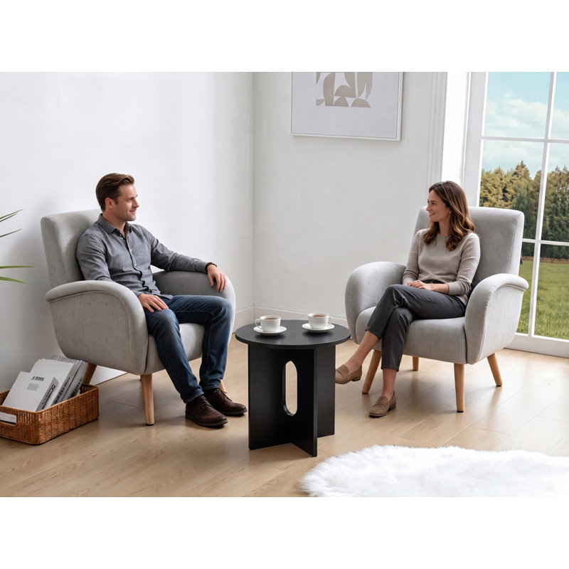 2 - Piece Living Room Set, Grey, Chenille