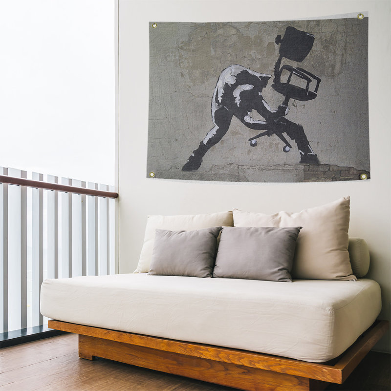 Tapisserie de polyester appelant londres, H 50 po x l 59 po x P 1 po