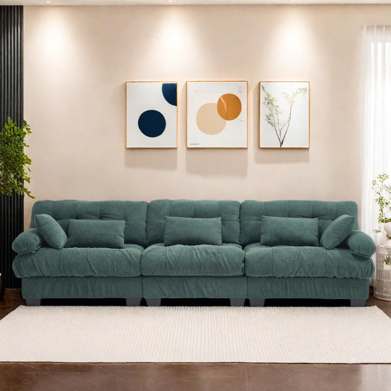 Canapé modulaire modulaire à assise profonde confortable, Vert
