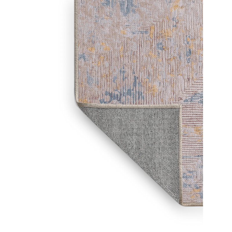 Machine Washable Beige Area Rug, Rectangle 2' x 3'