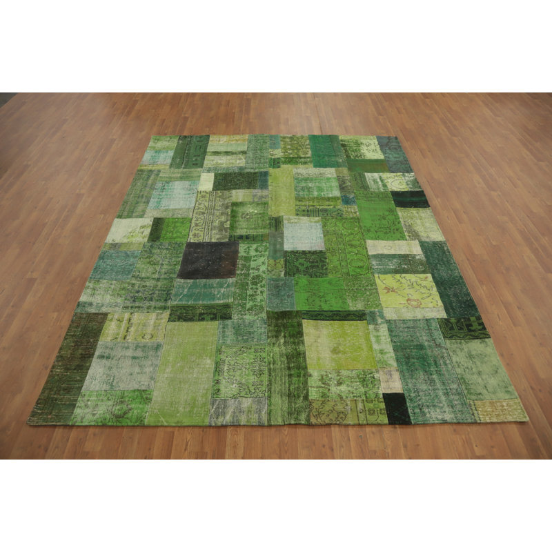 Tapis vert patiné 8 x 10