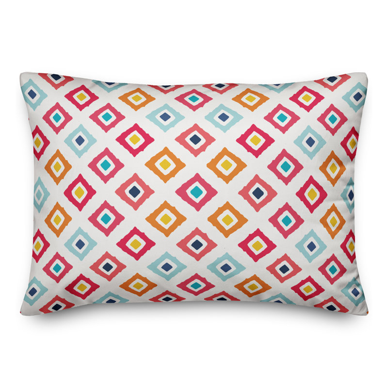 Coussin extérieur Diamonds, Pas de bourre, Rose / Jaune / Orange