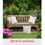 Indoor / Outdoor Floral Square Throw Cushion-605026152