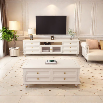 Table basse en bois massif massif avec texture naturelle