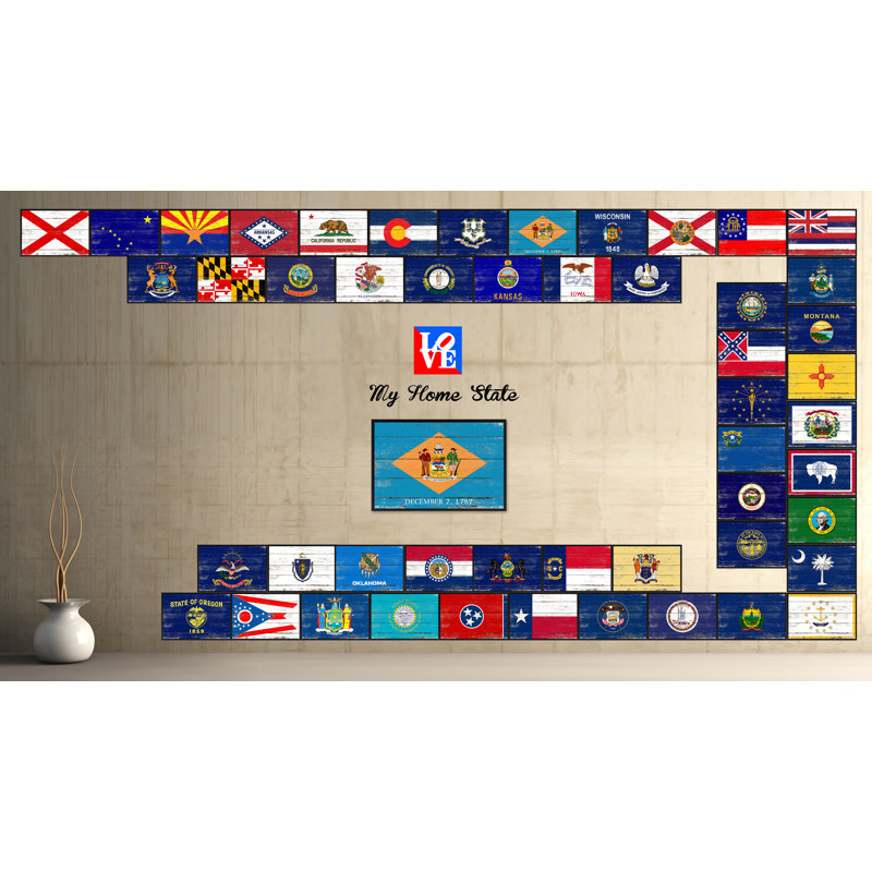 Drapeau du Delaware, impression sur toile, 28 x 37, H 28 po x l 37 po