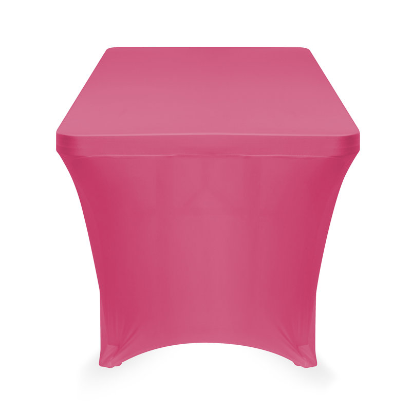  Solid Color Polyester Wedding Tablecloth, Fuchsia, 96" x 30"