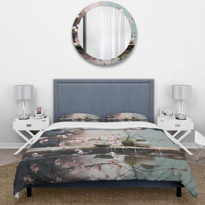 Ensemble de housse de couette Asian Art Zen Garden II - People - Microfibre de polyester