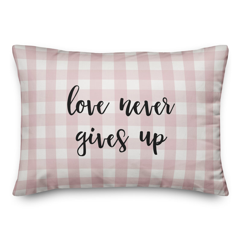  Coussin Love Love Gives Up, Noir / Rose