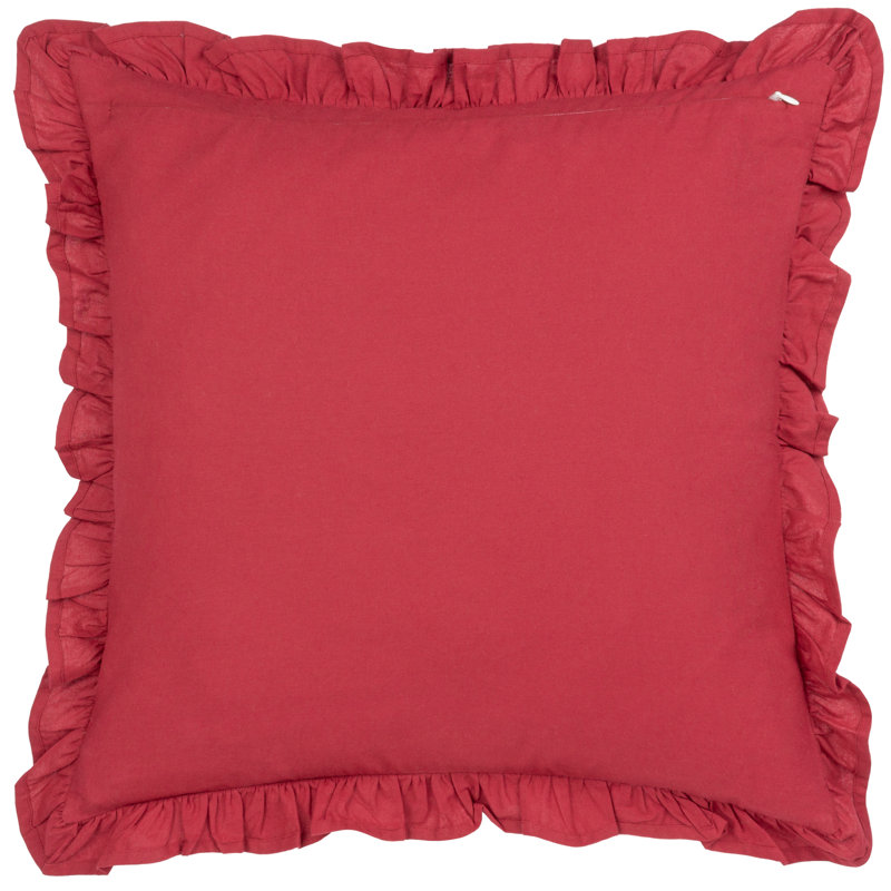 Floral Brown Square Throw Cushion
