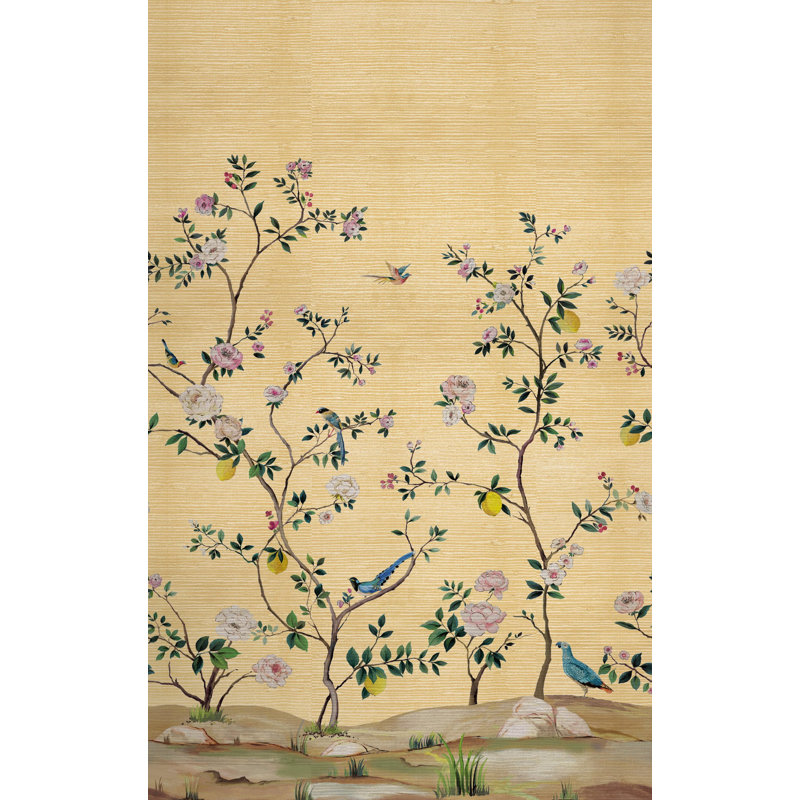 Daisy Bennett 2.74m x 1.72m Matte Wall Mural, Gold