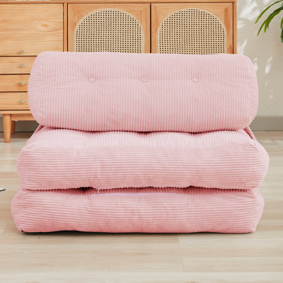 Boneless Folding Sofa Bed Convertible Sleeper Chair with Pillow, Portable Floor Couch for Small Spaces