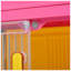 Armoire de rangement pliante Happy Color 20 po, bacs de rangement pliables à 4 niveaux avec porte magnétique, armoire de rangement en plastique bleu-rose avec roues pour l'organisation à domicile