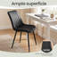 Chaises de salle à manger rembourrées modernes avec dossier ergonomique, pieds en acier robustes et assemblage facile (ensemble de 2)-1800423292