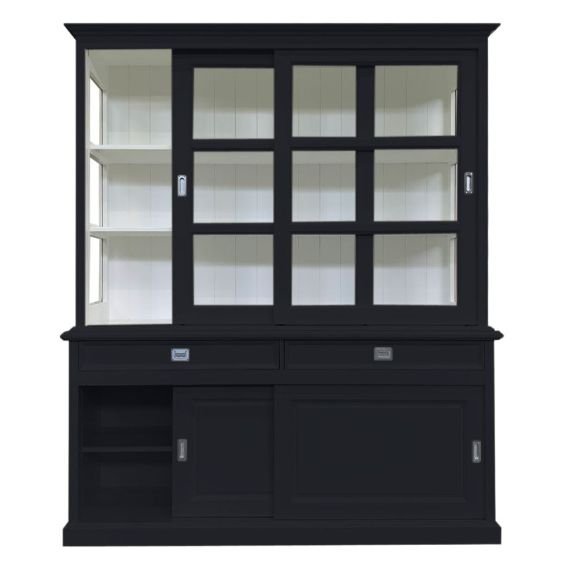Stiles Display Cabinet, Grey Anthracite