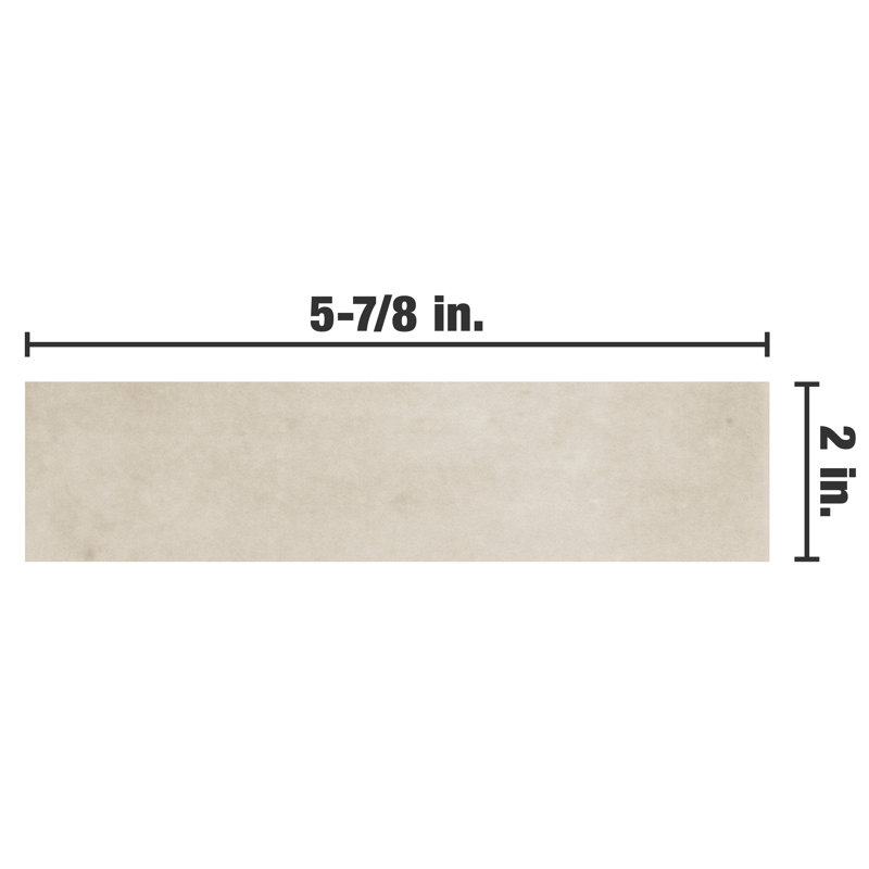 Coco 2" x 6" Porcelain Brick Look Subway Wall & Floor Tile, Canvas Beige