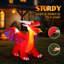 Dragon gonflable d'Halloween cracheur de feu