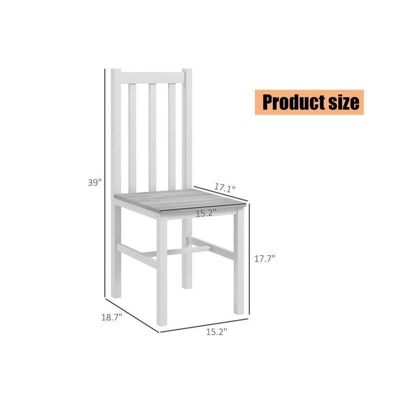 Kerica 17.7'' H Solid Wood Side Chair, Gray