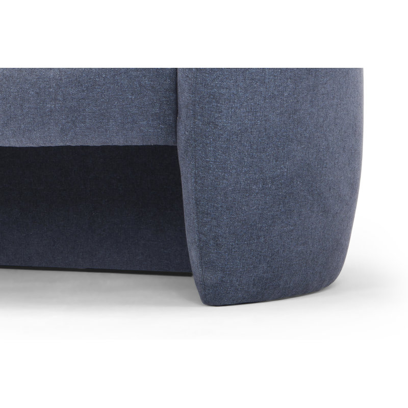 Yancy 60.75'' Upholstered Settee, Dust Blue