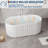  59/67" Acrylic Freestanding Bathtub, Modern Rectangular Soaking Tub with Chrome Drain, cUPC